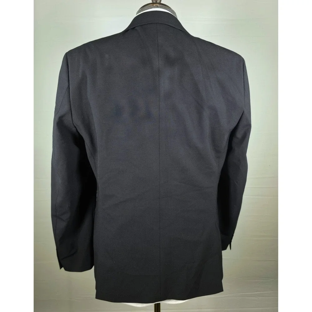 Bar III Mens Sport Coat Black 40R Wool Blend Suit Jacket Blazer Quiet Luxury NWT